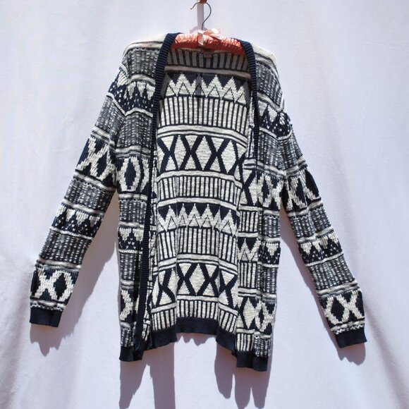 Mossimo Supply Co. Tribal Print Knit Open Front Cardigan Sweater PLUS SIZE (XXL) - Picture 1 of 6